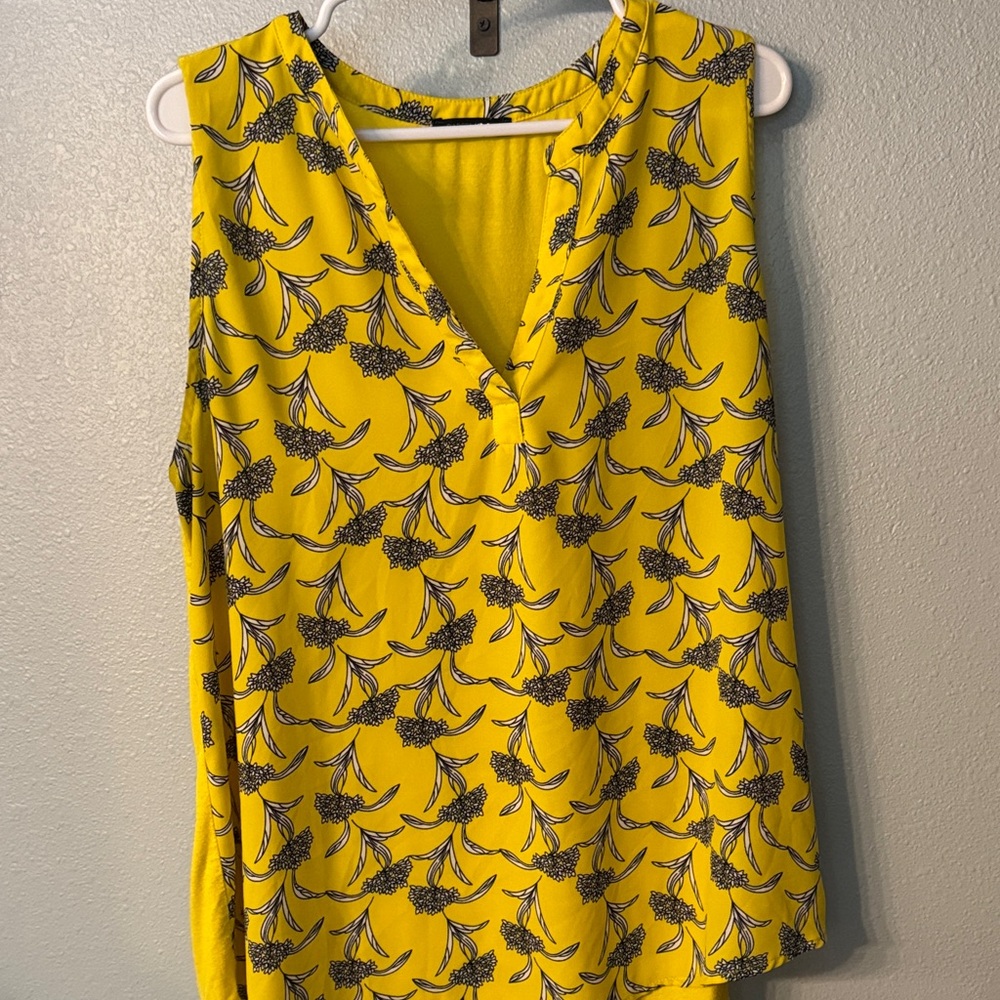 Papermoon Yellow and Black Floral Blouse
